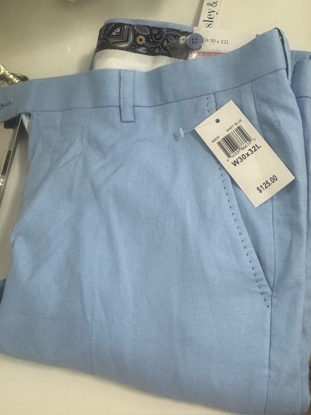 Paisley & Gray Downing Slim Fit Dress Pants Blue 30x32